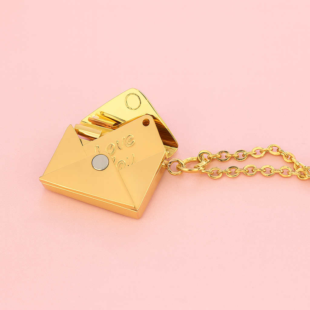 Hidden Message Personalized Envelope Necklace✉️💎