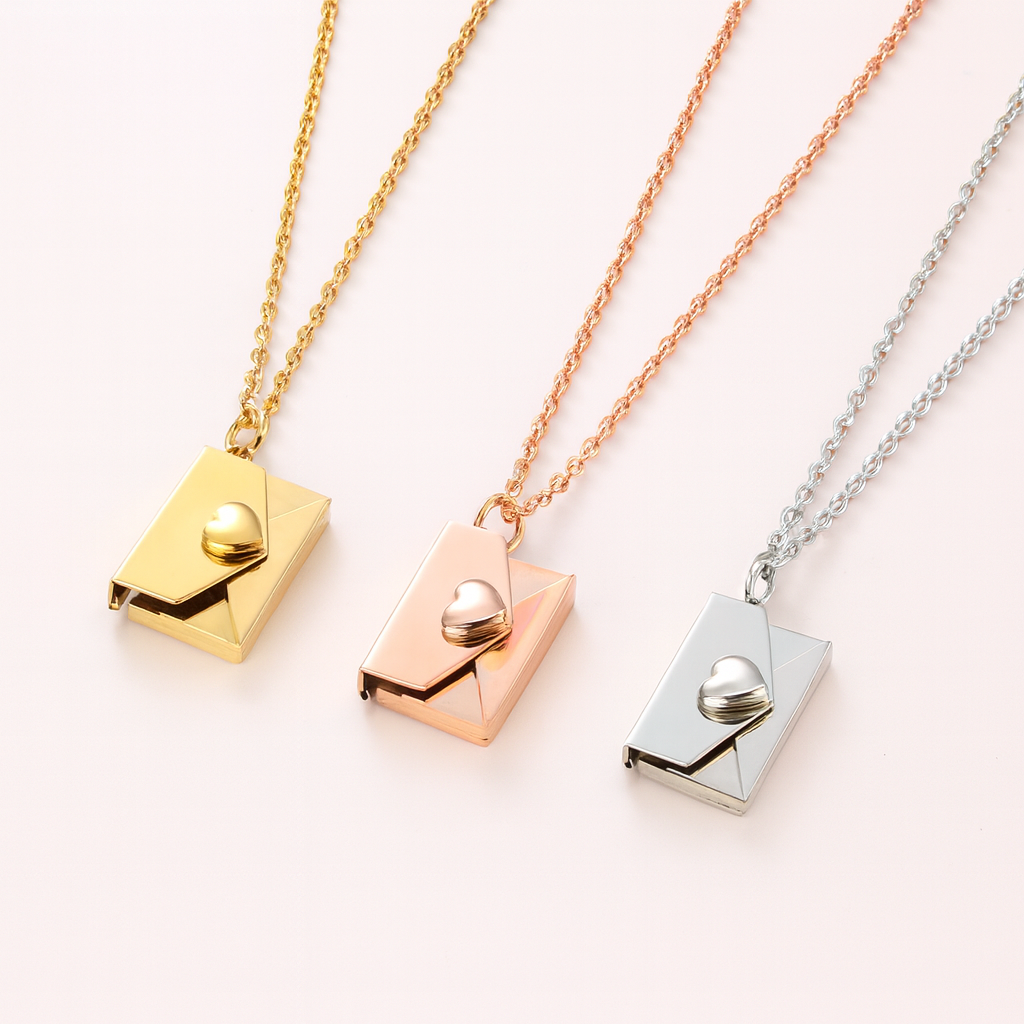 Hidden Message Personalized Envelope Necklace✉️💎