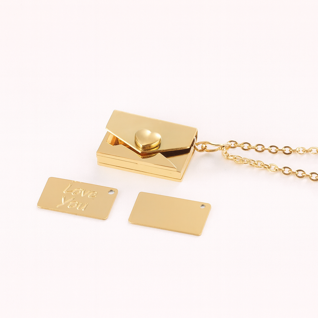 Hidden Message Personalized Envelope Necklace✉️💎