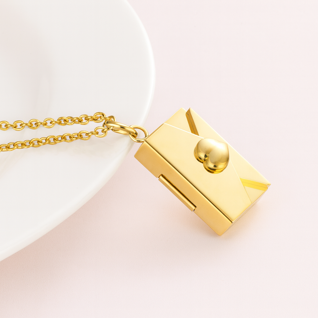 Hidden Message Personalized Envelope Necklace✉️💎