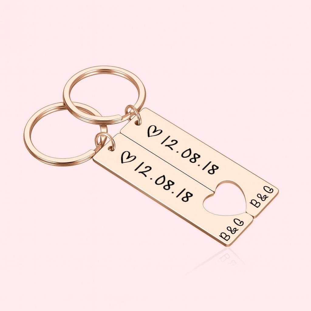 Custom Love Keychain – Carry My Heart🔐❤️